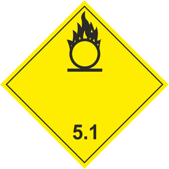 Окисляющие вещества - Маркировка опасных грузов, знаки опасности - . Магазин Znakstend.ru