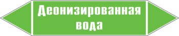 Маркировка трубопровода "деионизированная вода" (пленка, 358х74 мм) - Маркировка трубопроводов - Маркировки трубопроводов "ВОДА" - . Магазин Znakstend.ru