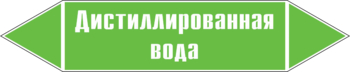 Маркировка трубопровода "дистиллированная вода" (пленка, 716х148 мм) - Маркировка трубопроводов - Маркировки трубопроводов "ВОДА" - . Магазин Znakstend.ru